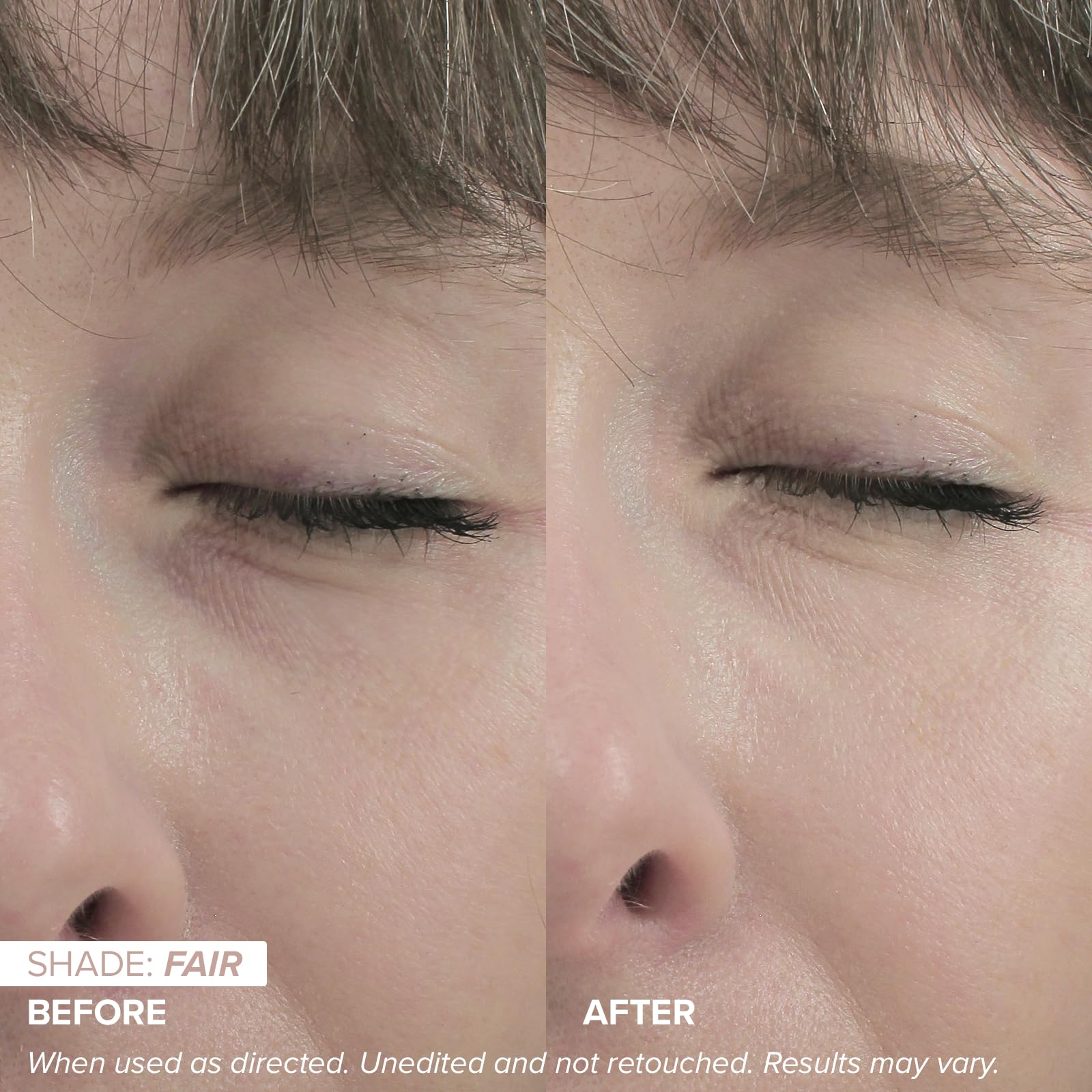 DRMTLGY Crème teintée appliquée sous l’œil pour un effet éclaircissant.