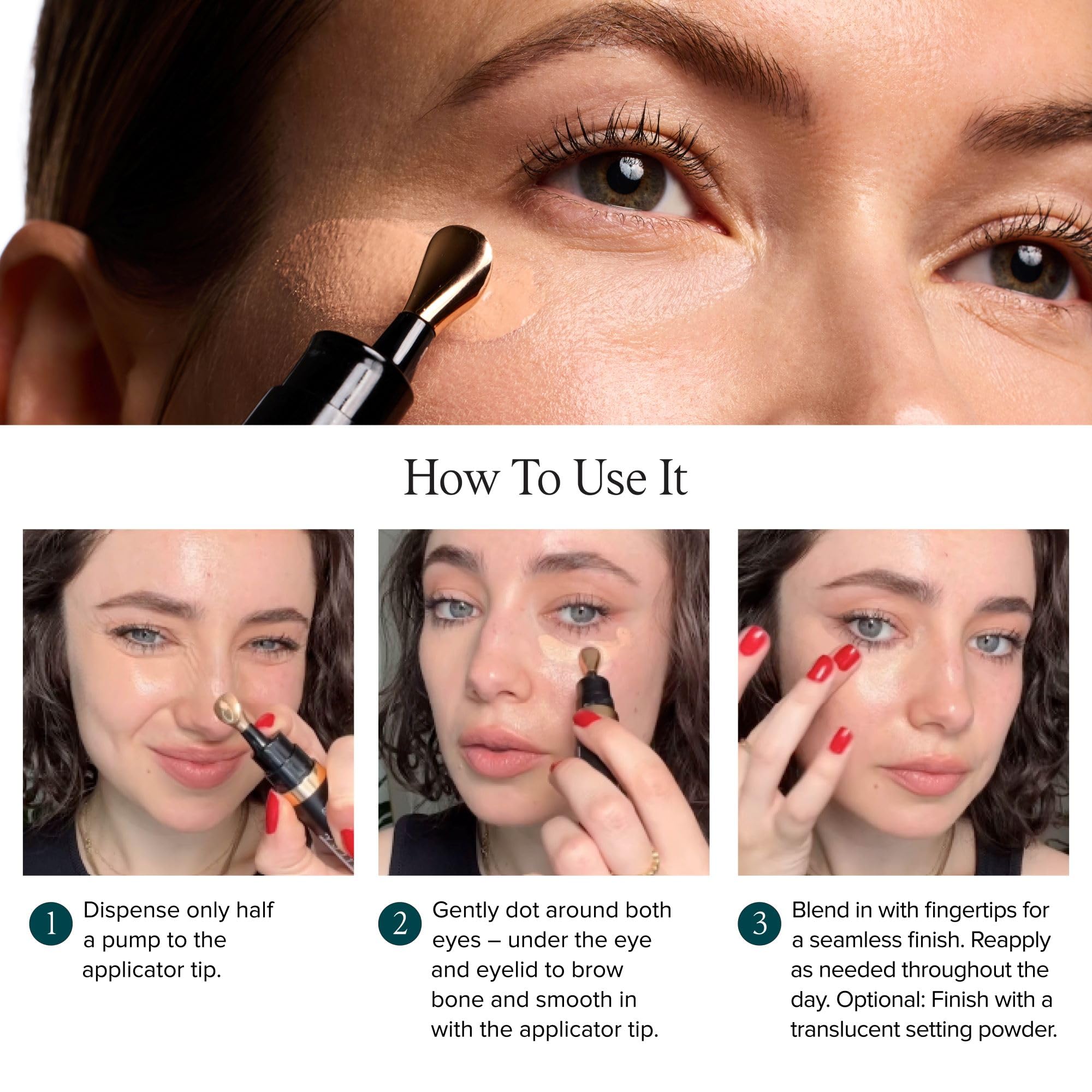 DRMTLGY Ingrédients peptides et céramides, soutien l’élasticité du contour des yeux.