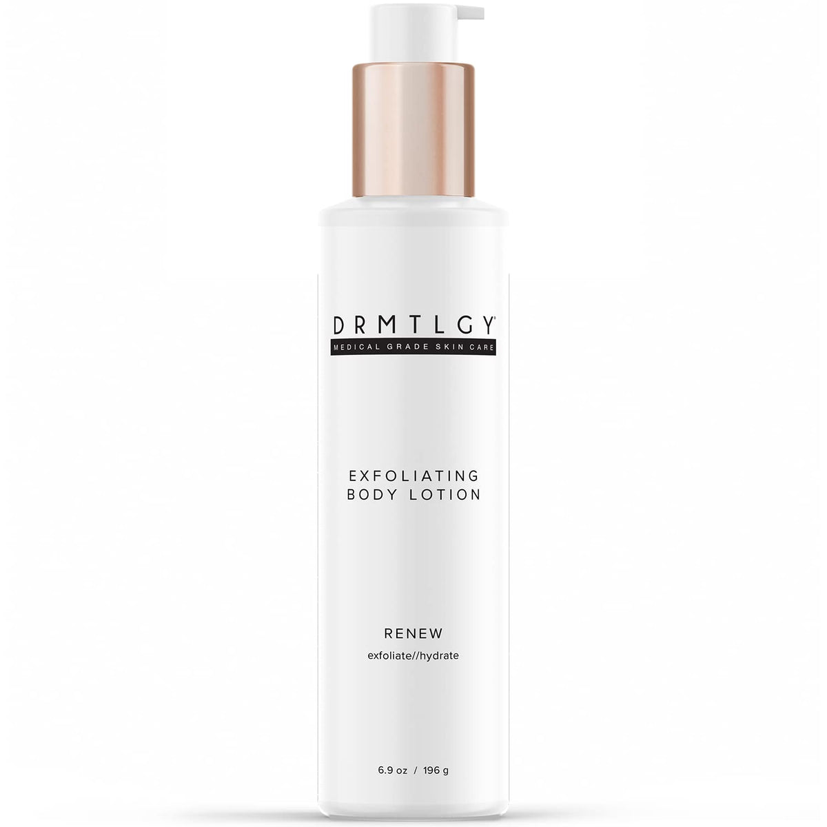 DRMTLGY Lotion: bouteille en gros plan pour hydratation corporelle.