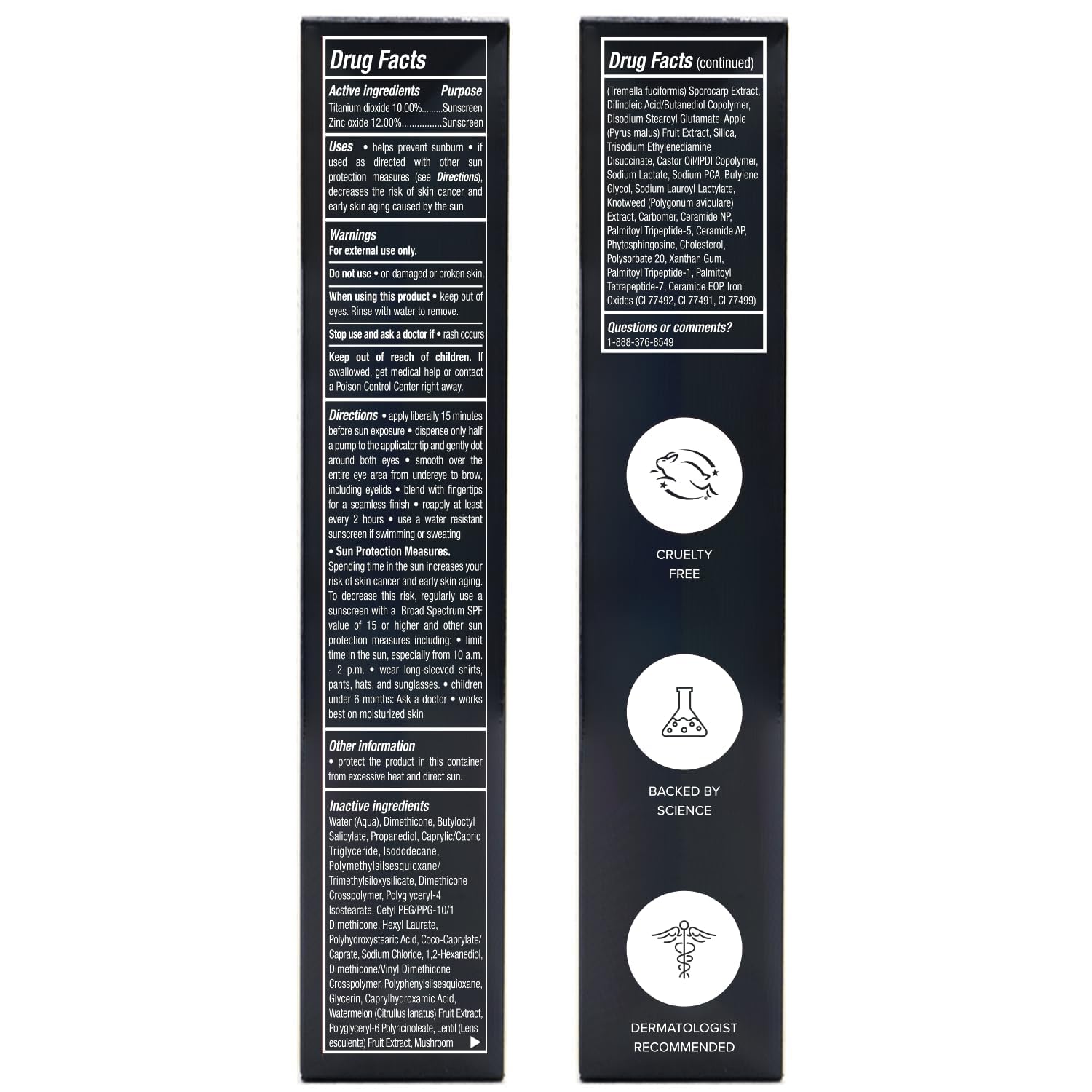 DRMTLGY Correcteur lumineux pour les yeux, protection SPF41 et soin anti-âge pour le regard.