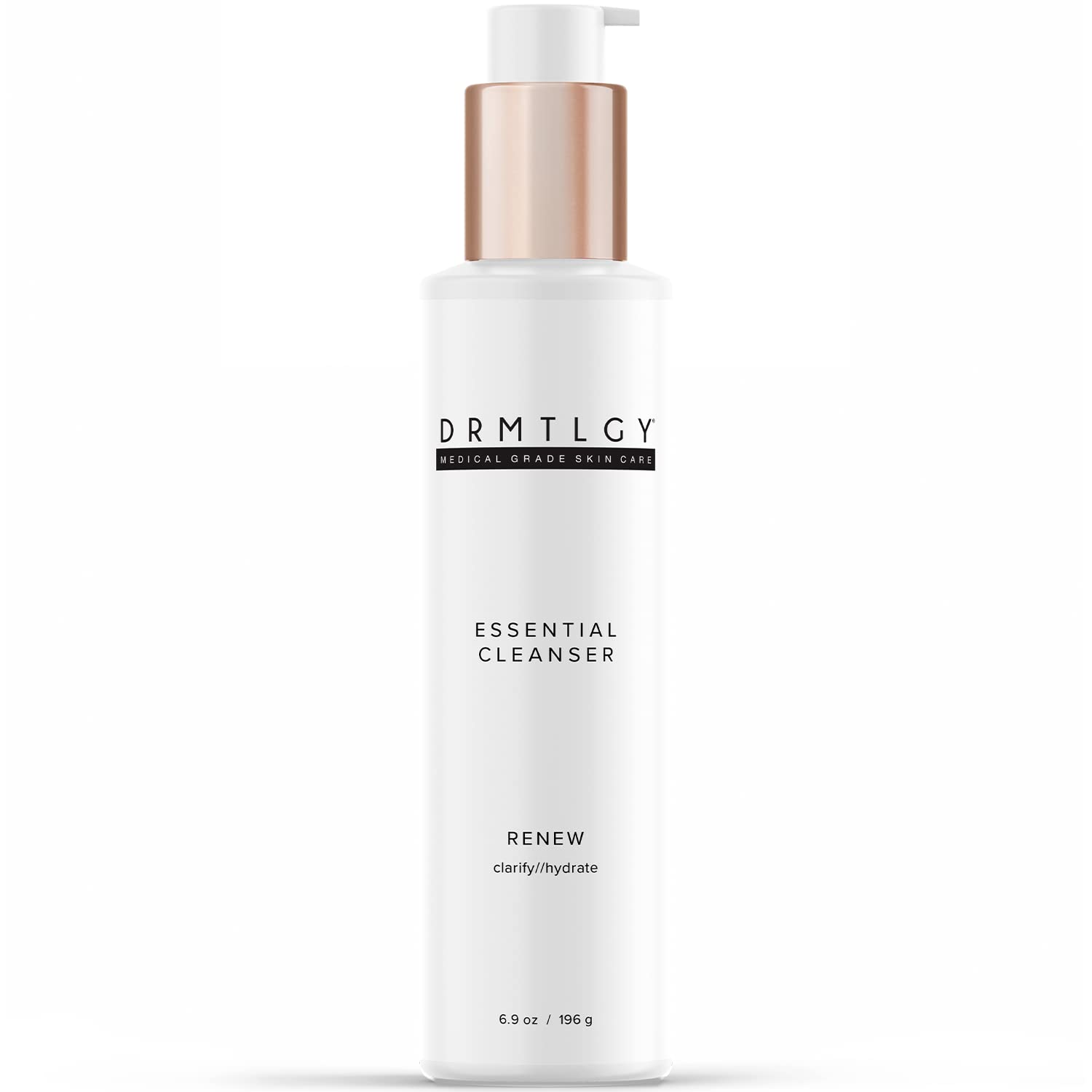 DRMTLGY Nettoyant Visage Essentiel dans une bouteille-pompe, pratique et hygiénique.