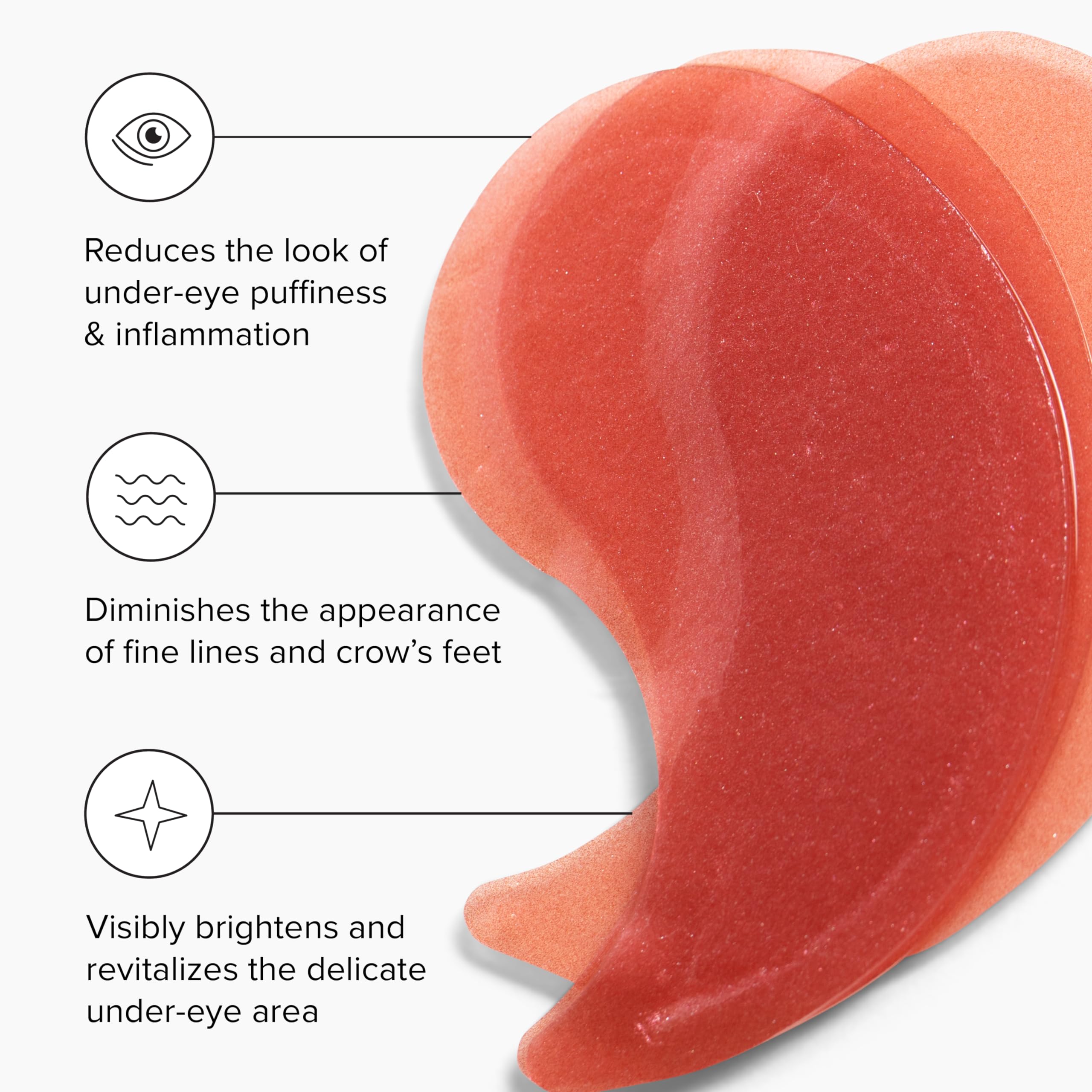 Patchs yeux hyaluronique, hydratation durable et contour souple.