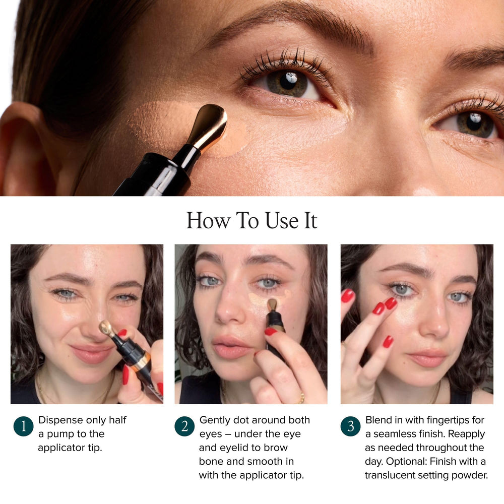 DRMTLGY Regard plus éclatant après application et correction des zones sombres.