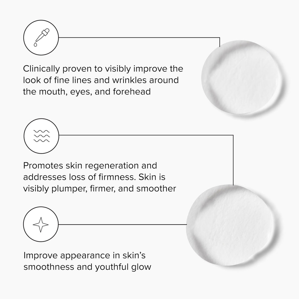 Texture légère du sérum sans aiguille absorbée rapidement par la peau.