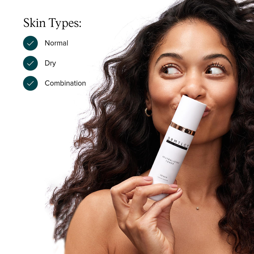 DRMTLGY Toner prépare les soins hydratants et favorise leur absorption.