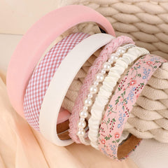 Drnytunk bandeau rembourre florale rose, douceur et maintien agréable.