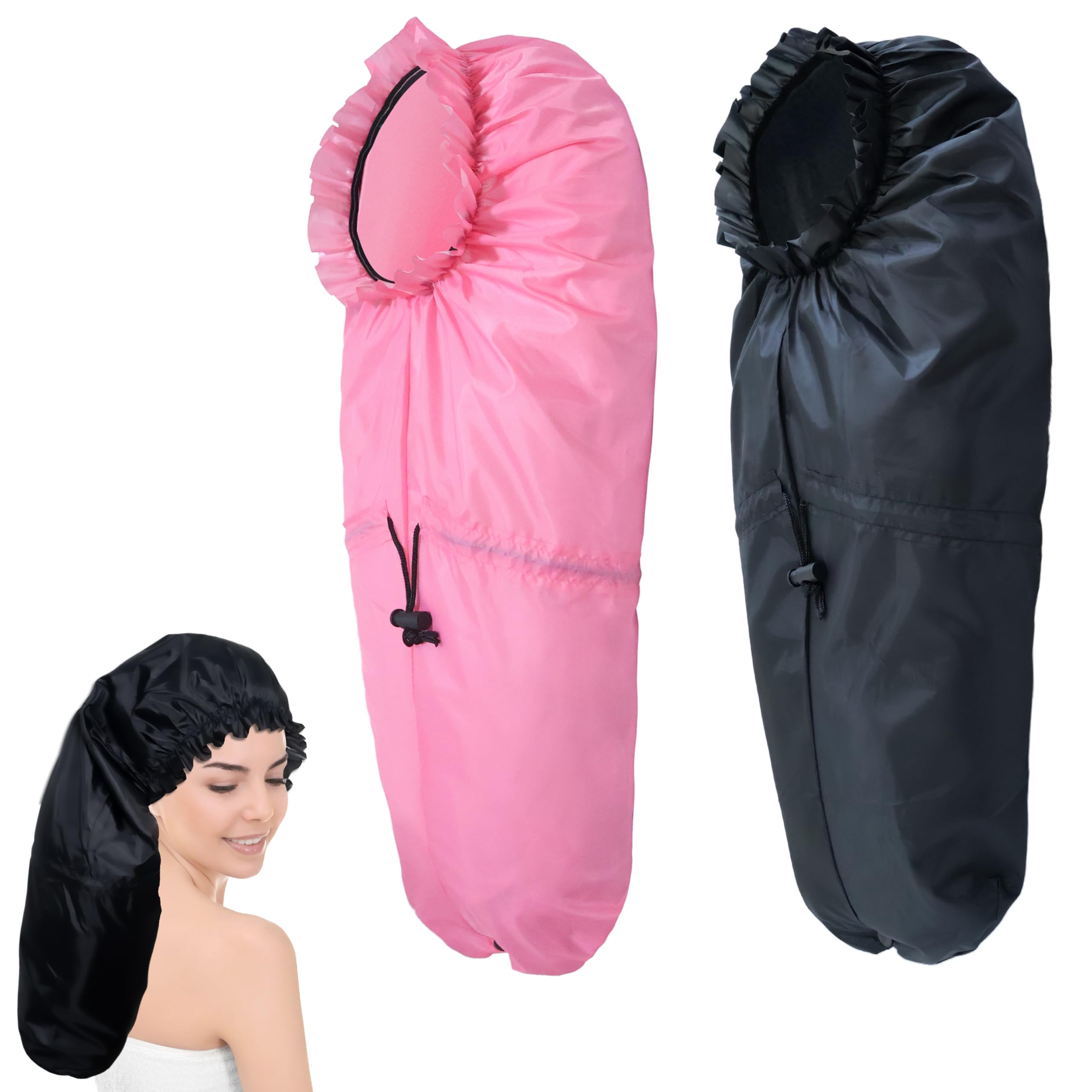 Drokenle cap-douche extra-large tresses: protège les cheveux lors du bain.