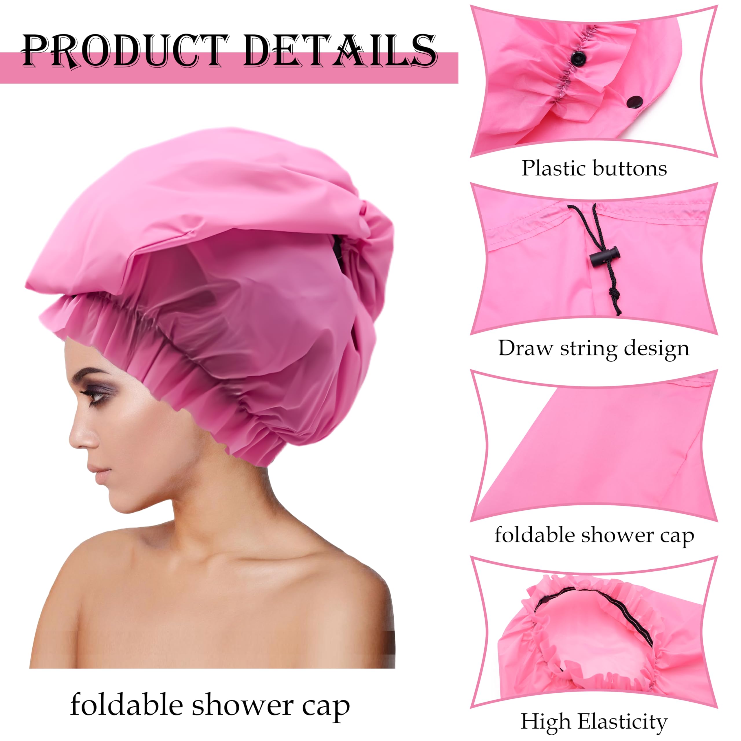 Drokenle cap-douche impermeable tresses: garde les meches seches pendant la douche.