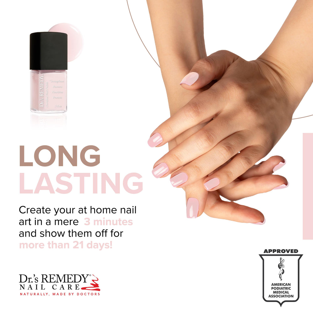 Dr.'s Remedy Enriched Nail Polish quick-dry finish on nails
