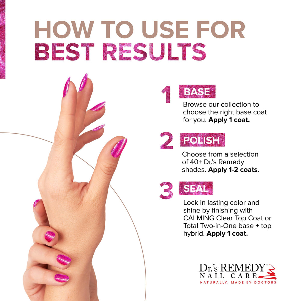 Dr.’s Remedy Enriched Nail Polish Reflective Rose closeup reveals glossy texture
