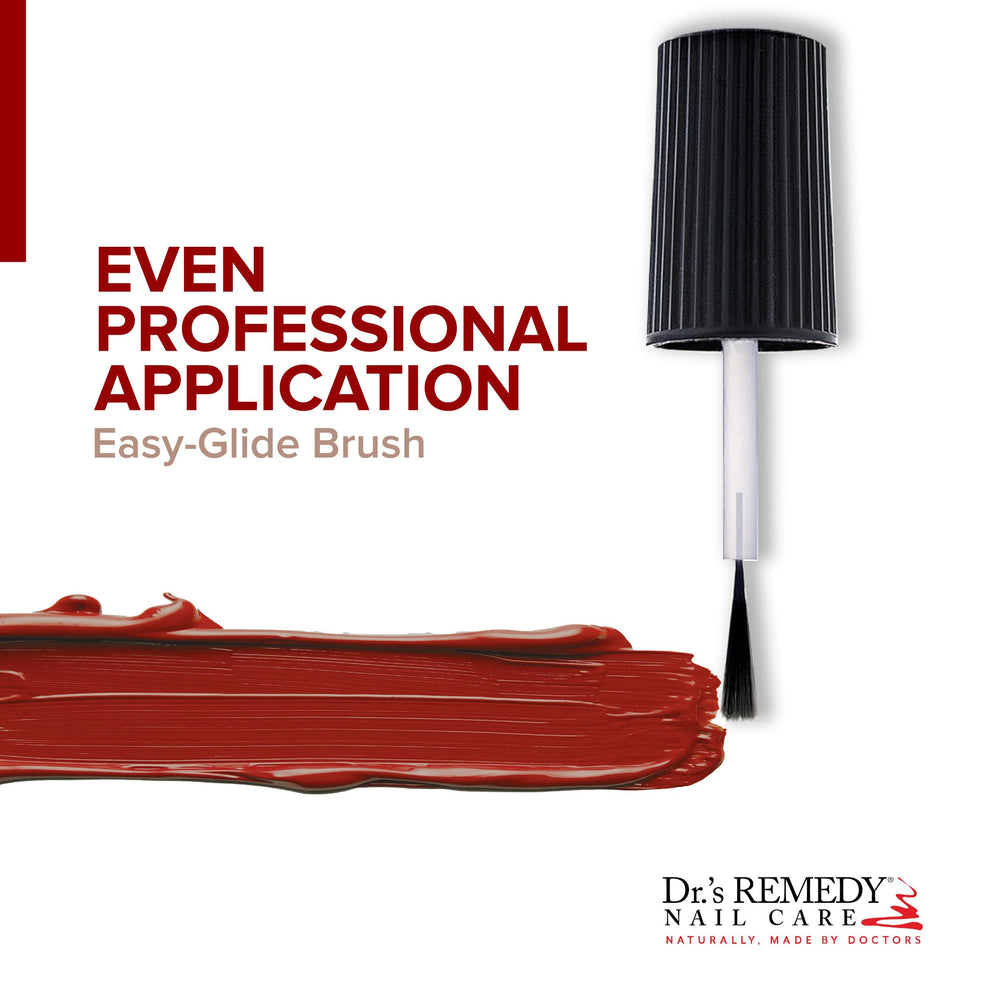 Dr.’s Remedy Rescue Red shine close-up reveals brilliant, long-lasting finish.