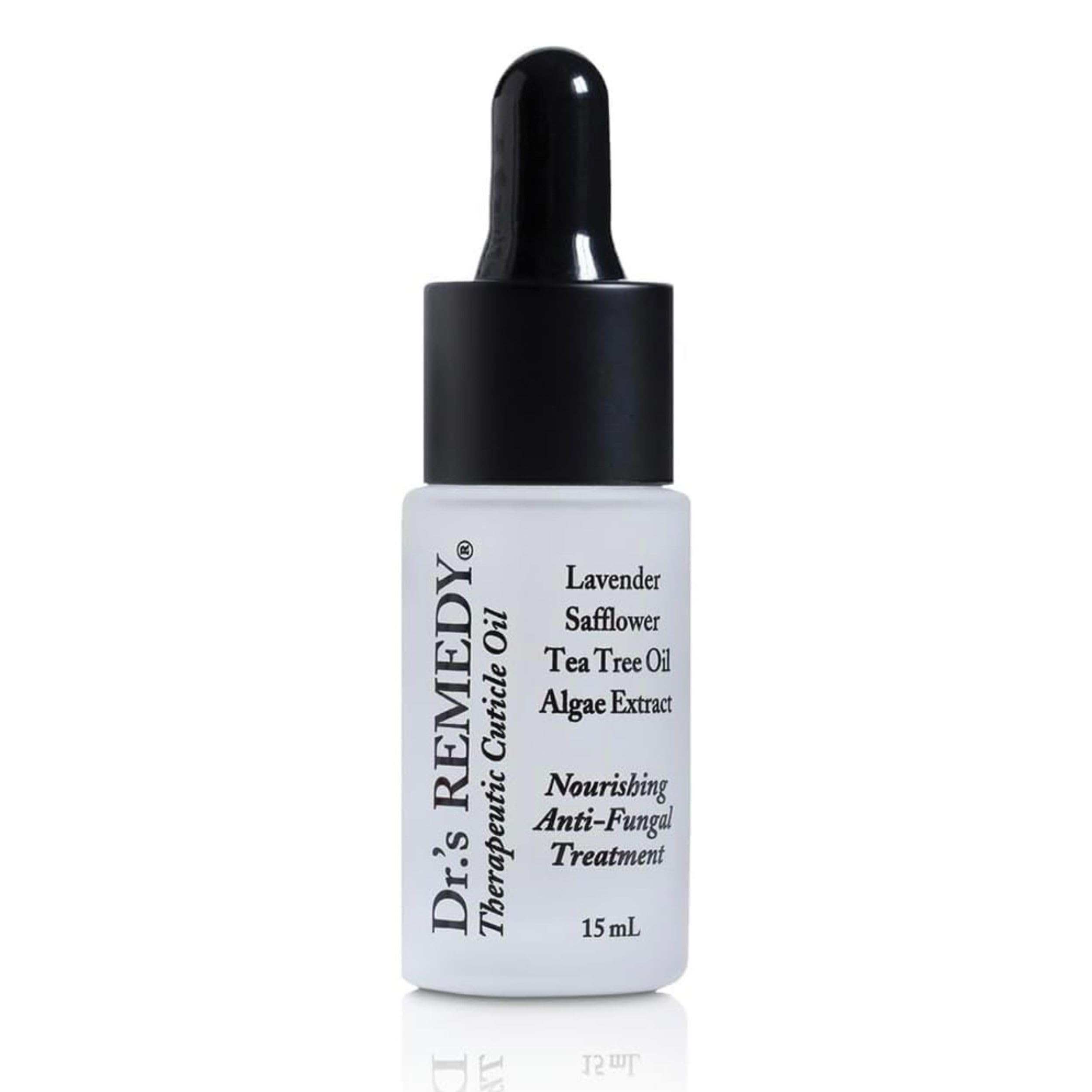 Dr.'s Remedy Caress Cuticle Oil — bouteille hydratante pour cuticules sèches.