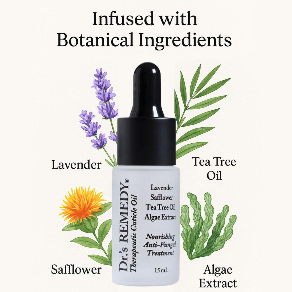 Dr.'s Remedy Caress Cuticle Oil — brillance légère et toucher soyeux.