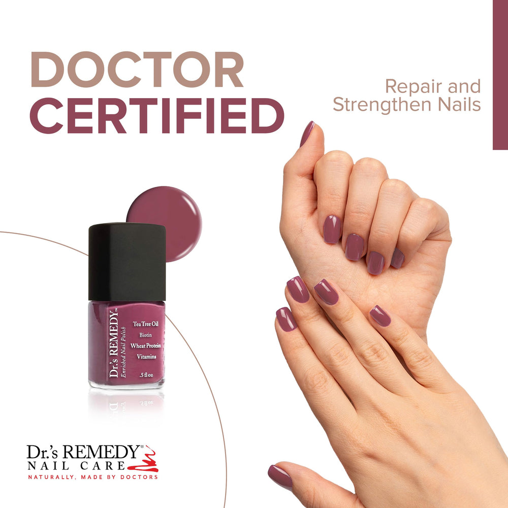Dr. Remedy Total Deux-en-Un, vernis transparent base et top intégrés.