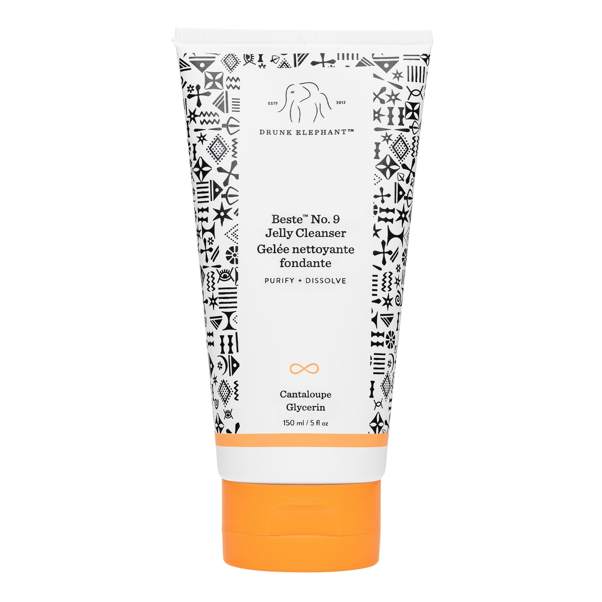 Drunk Elephant Beste No. 9 Jelly Cleanser sur flacon 5 oz, nettoie en douceur.