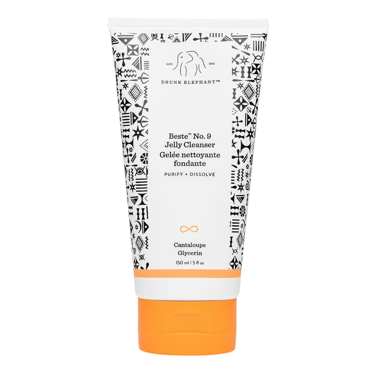 Drunk Elephant Beste No. 9 Jelly Cleanser sur flacon 5 oz, nettoie en douceur.