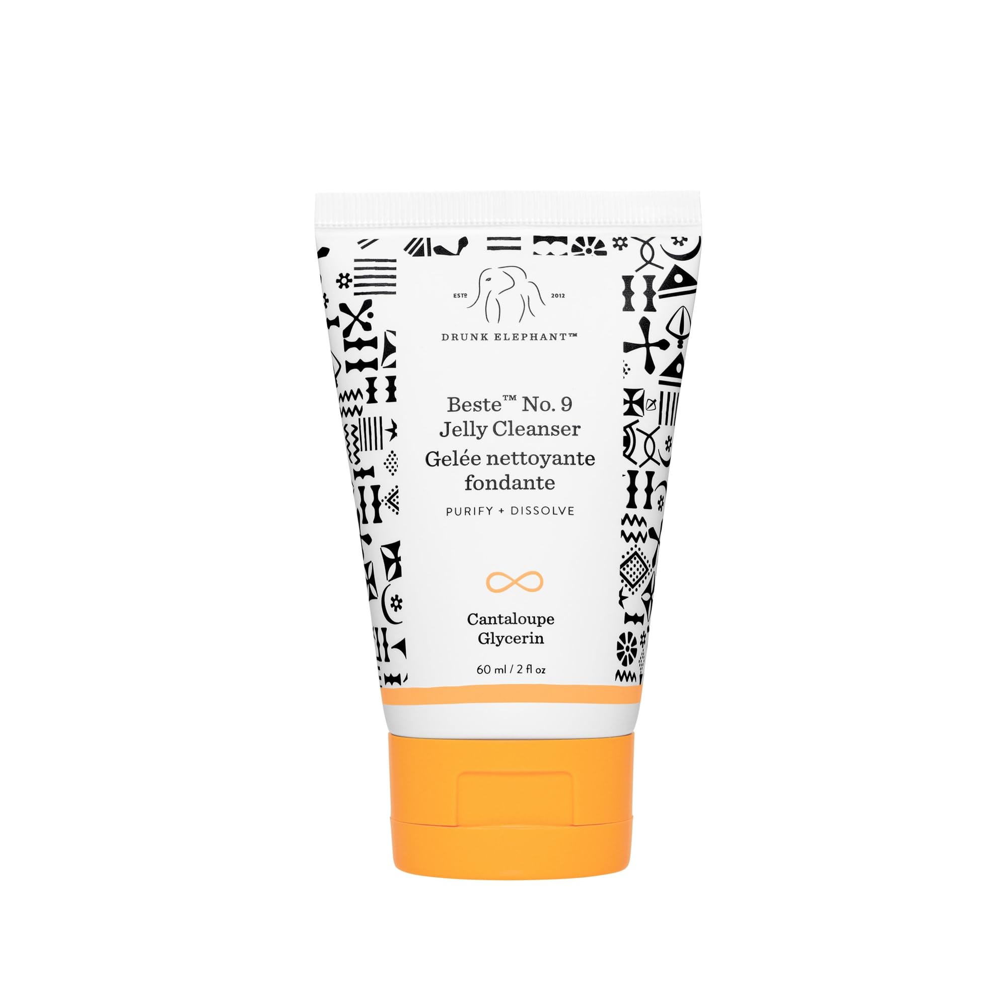 Drunk Elephant Beste No. 9 Jelly Cleanser, bouteille 60 ml, format voyage pratique.