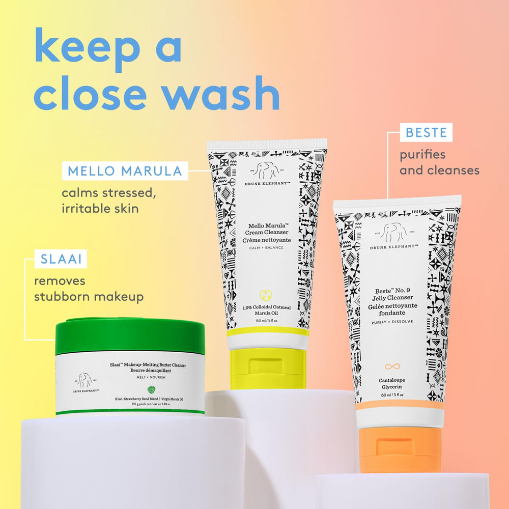 Utilisation nocturne du Beste No. 9 Jelly Cleanser pour nettoyer et préparer la peau.