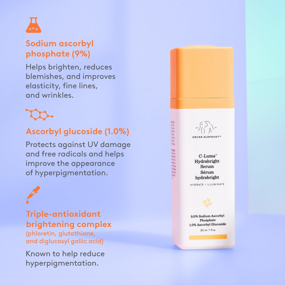 Ingrédients B-Goldi et niacinamide clarifient et hydratent la peau.