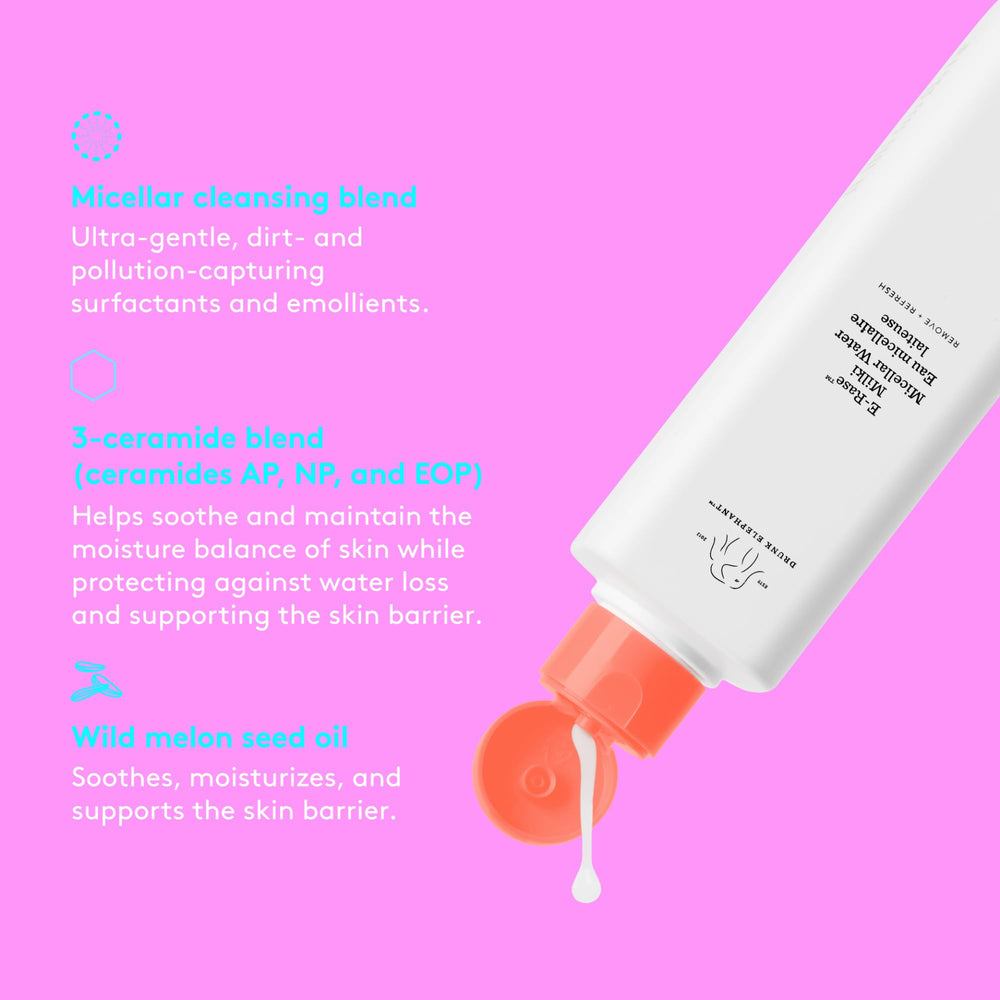 Application rapide du lait micellaire pour une peau prête au soin suivant.