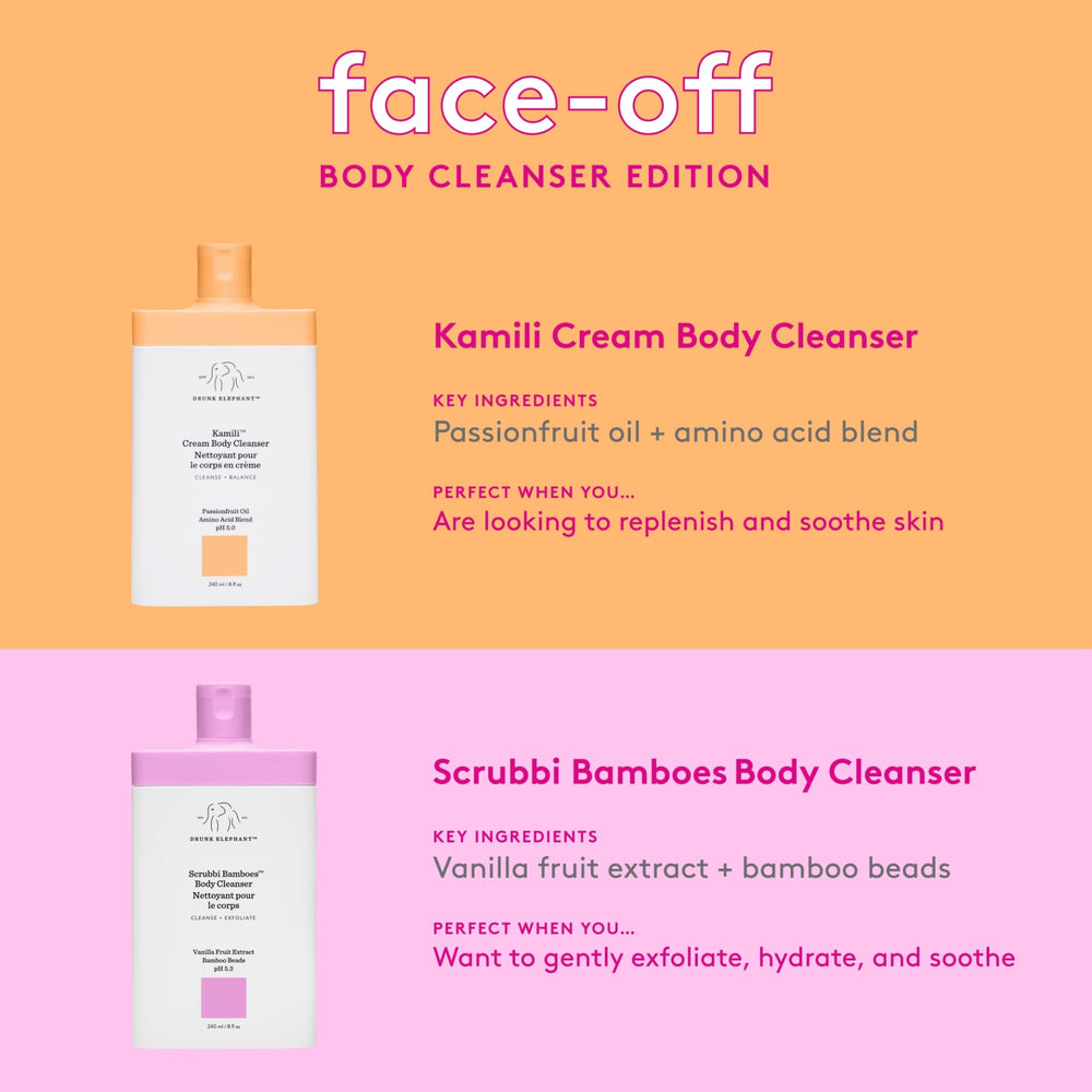 Drunk Elephant Kamili Crème Corps routine quotidienne adaptée aux peaux sensibles.