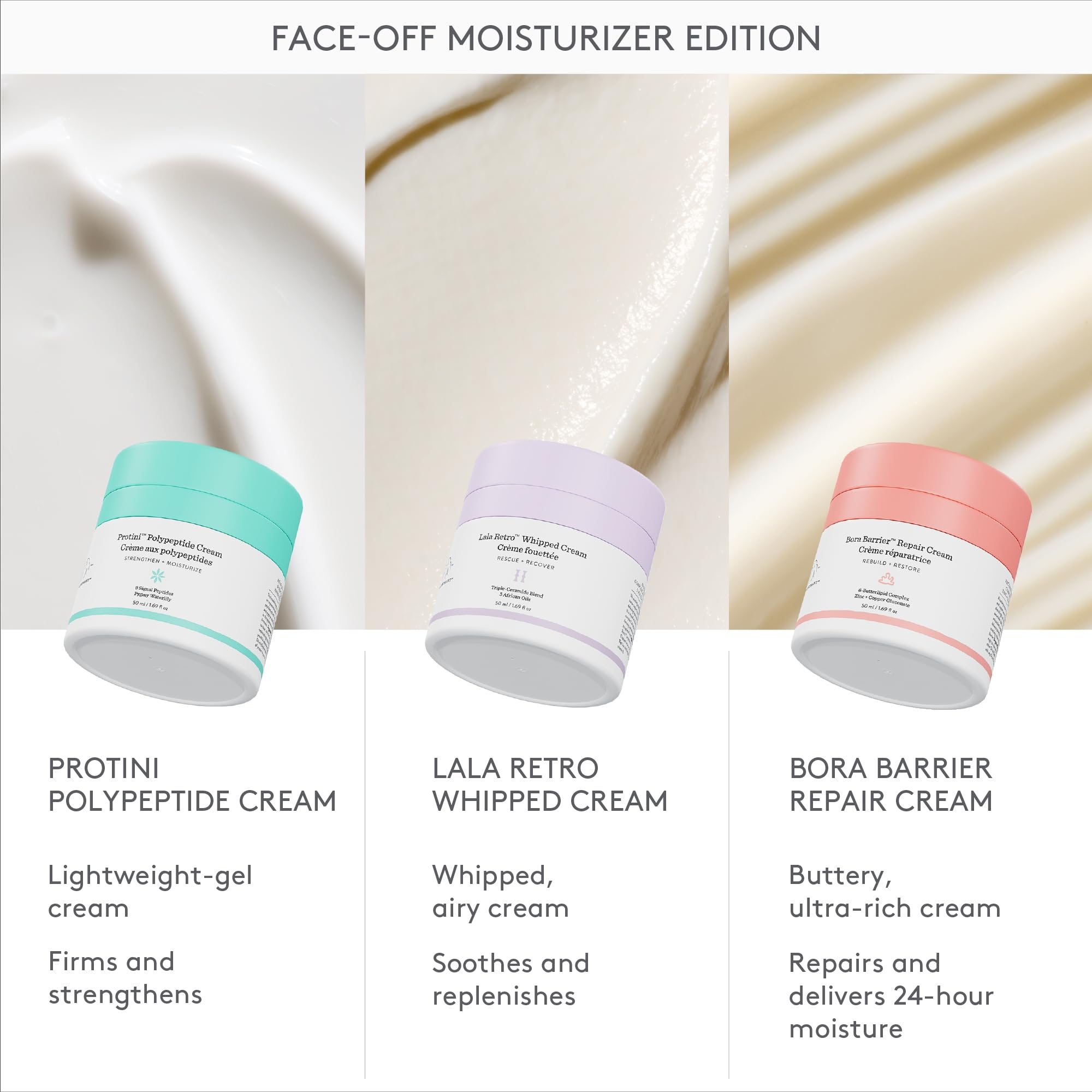 Application soir Protini Crème nourrissante et raffermissante.