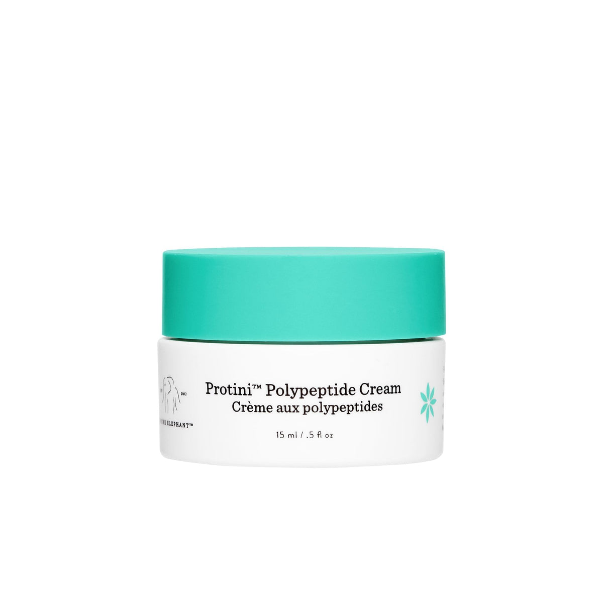 Flacon Drunk Elephant Protini Polypeptide Crème, hydratation légère et texture gel-crème.
