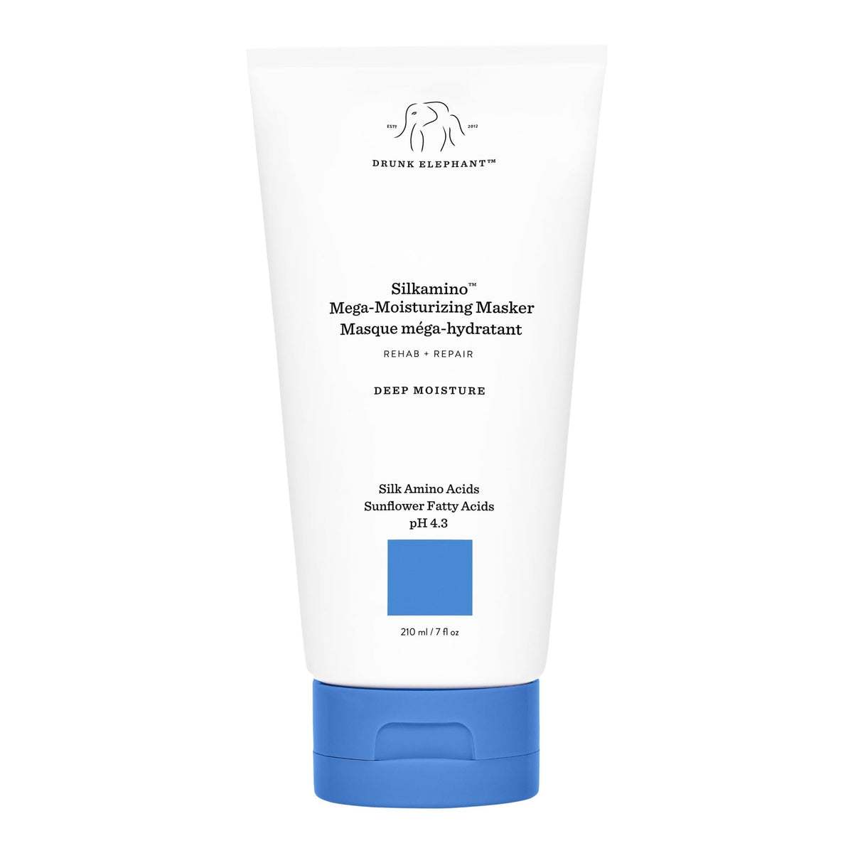 Drunk Elephant Silkamino: bouteille hydratante pour cheveux plus doux et brillants.