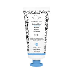 Drunk Elephant Umbra Sheer SPF30, bouteille élégante, protection minérale légère pour le visage.