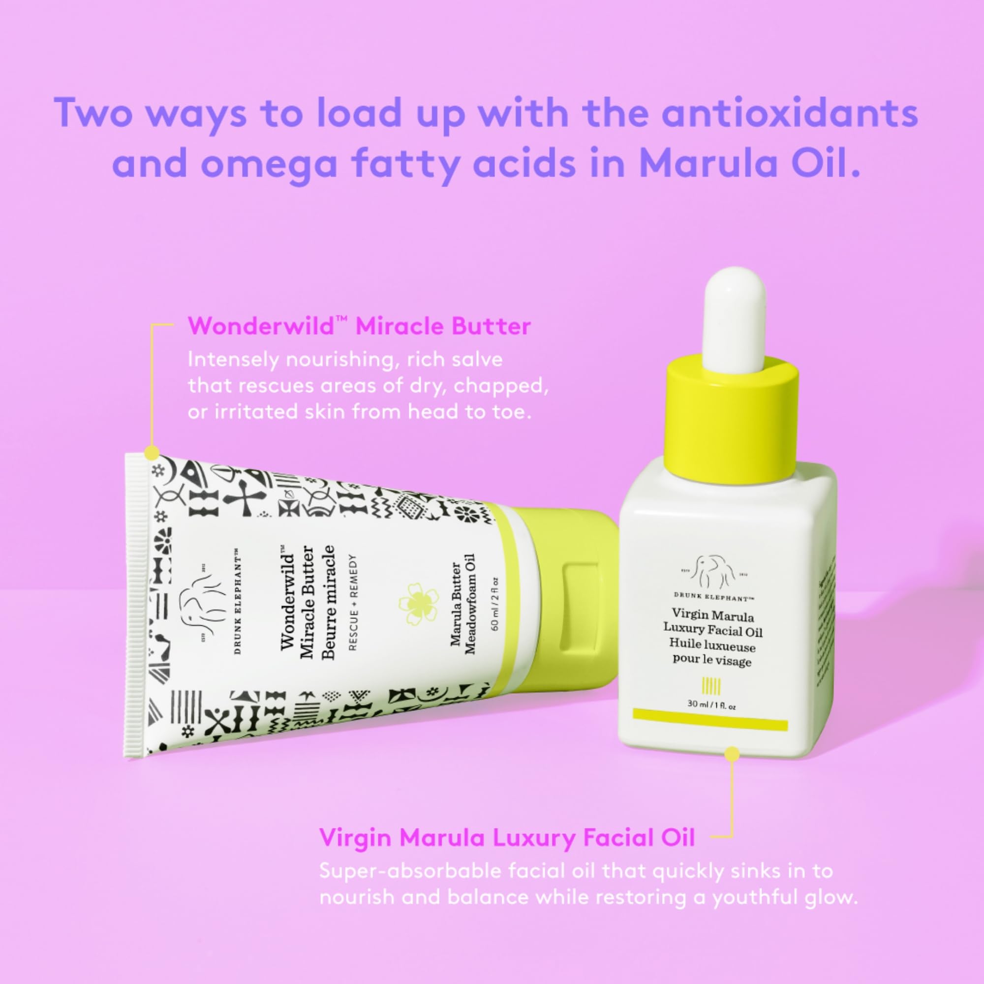 Drunk Elephant Wonderwild Utilisation quotidienne sur le visage et les lèvres.