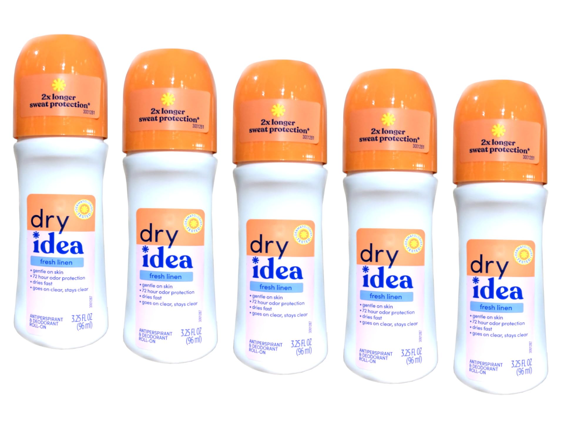 Dry Idea Fresh Linen Roll-On en bouteille, fraîcheur durable.