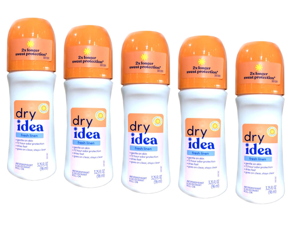 Dry Idea Fresh Linen Roll-On en bouteille, fraîcheur durable.