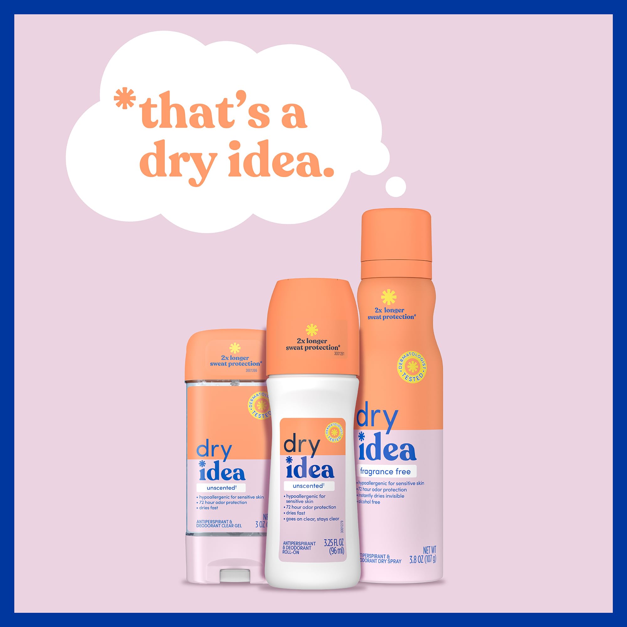 Dry Idea gel déodorant femme – usage quotidien pratique et polyvalent.
