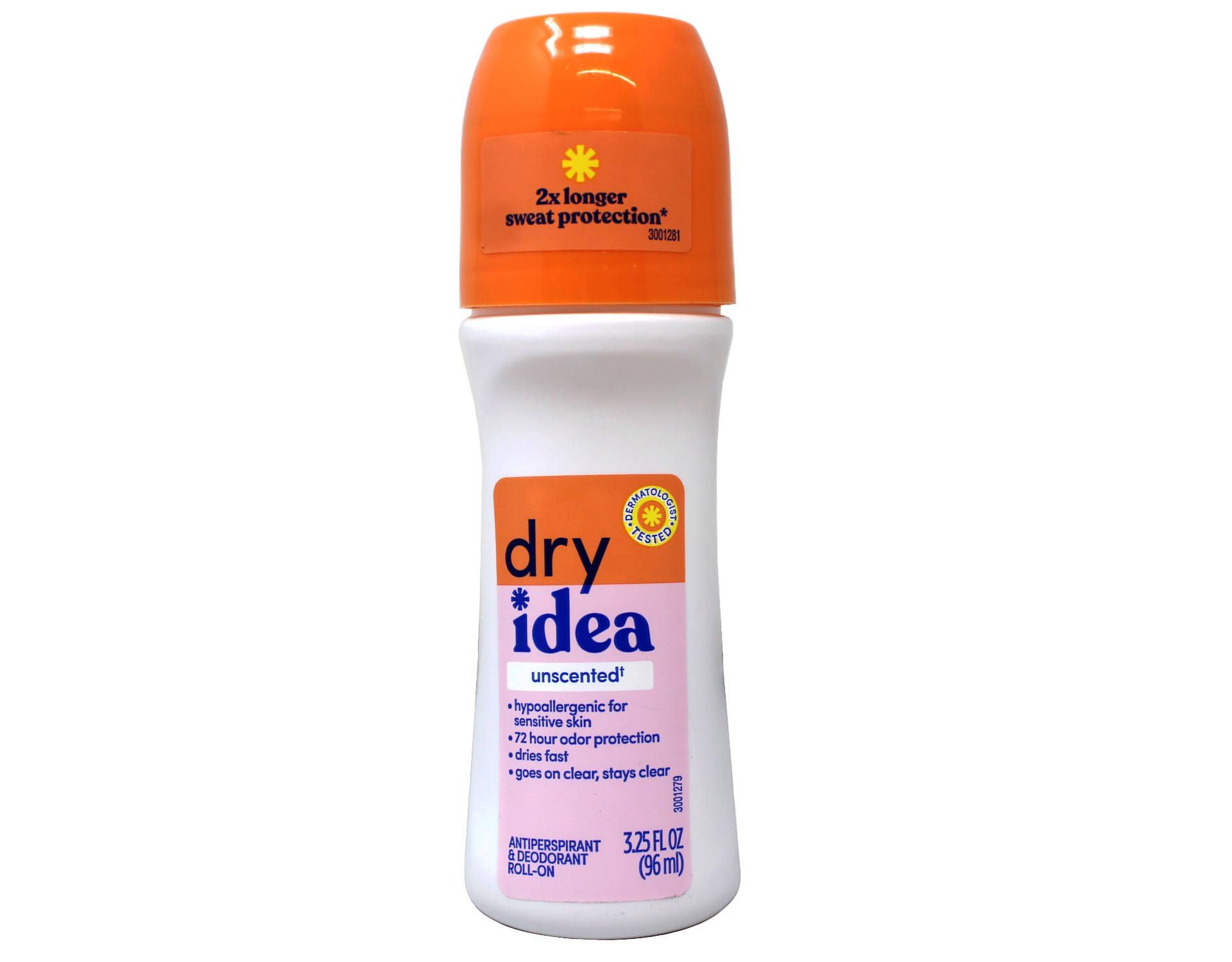 Dry Idea Roll-On Sans Parfum — emballage pratique à emporter au quotidien.