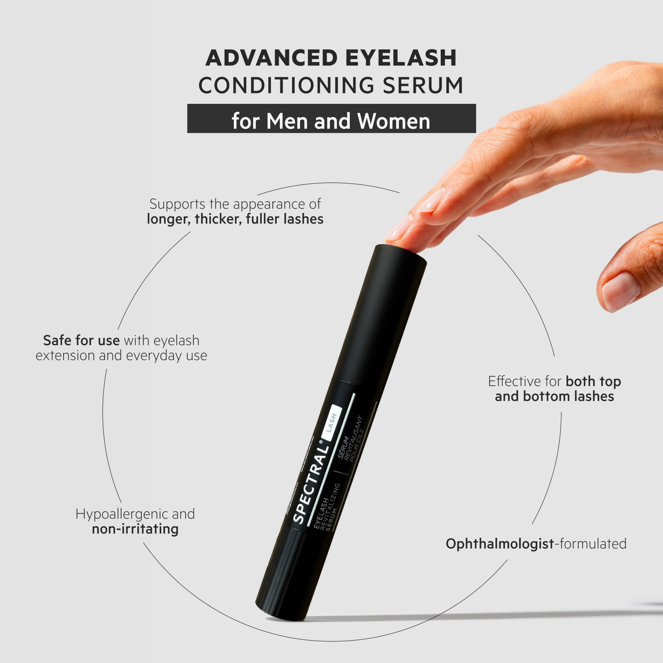 DS Laboratories Spectral.LASH applicateur mince pour une application propre et précise.