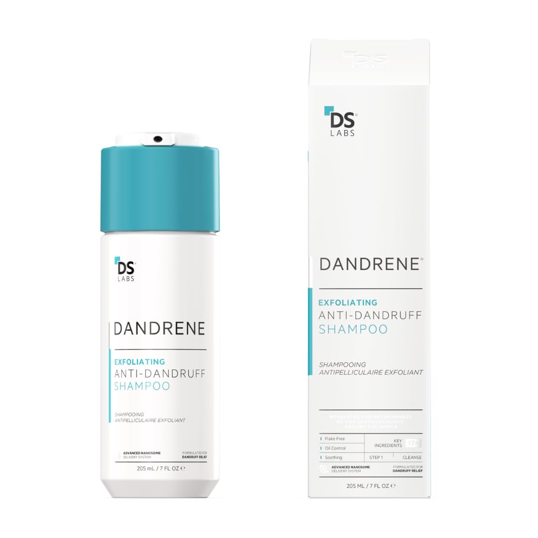 DS Labs Dandrene – Bouteille 205 ml, pratique et nettoie en douceur le cuir chevelu.