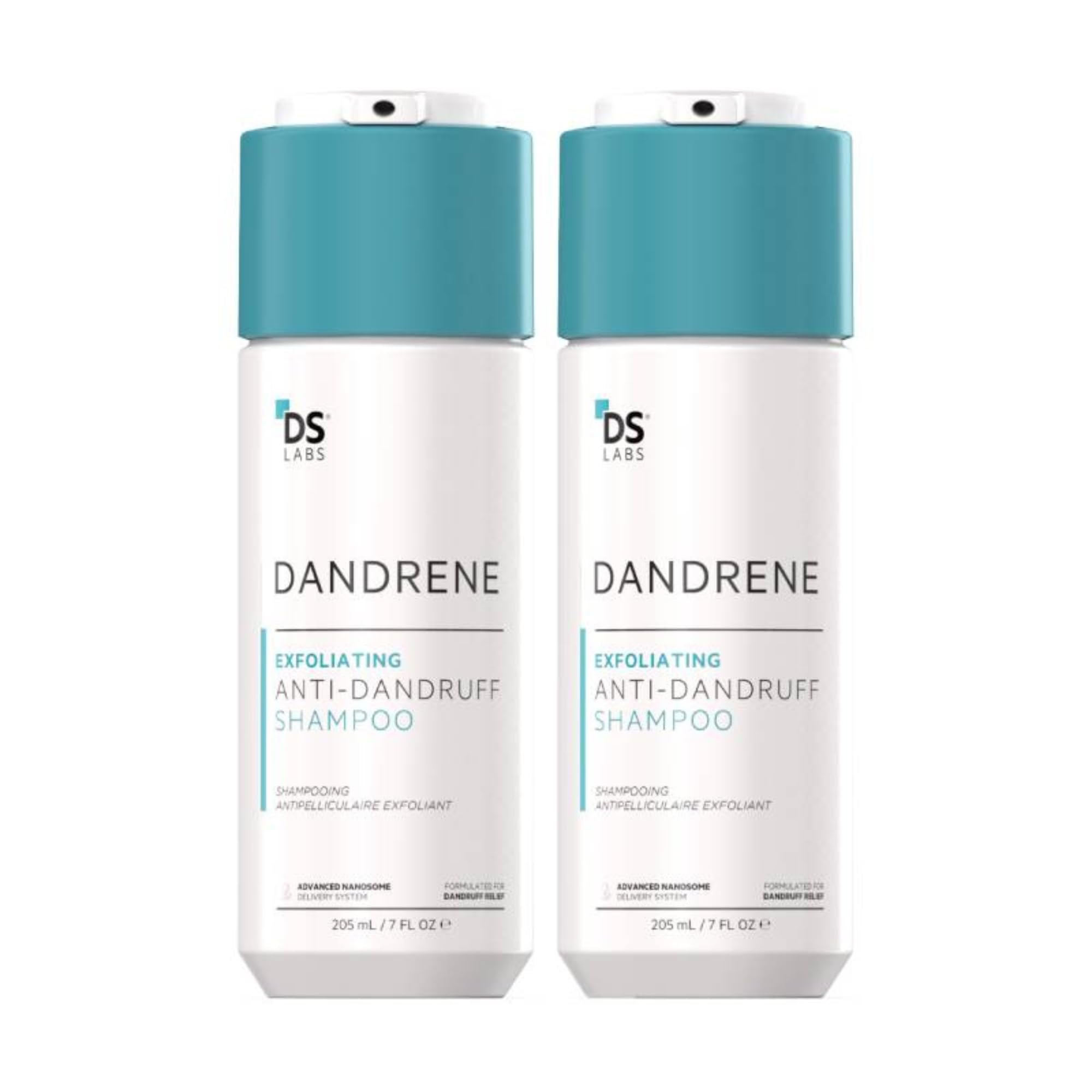 DS Labs Dandrene - Bouteille de shampoing, soin du cuir chevelu sensible.