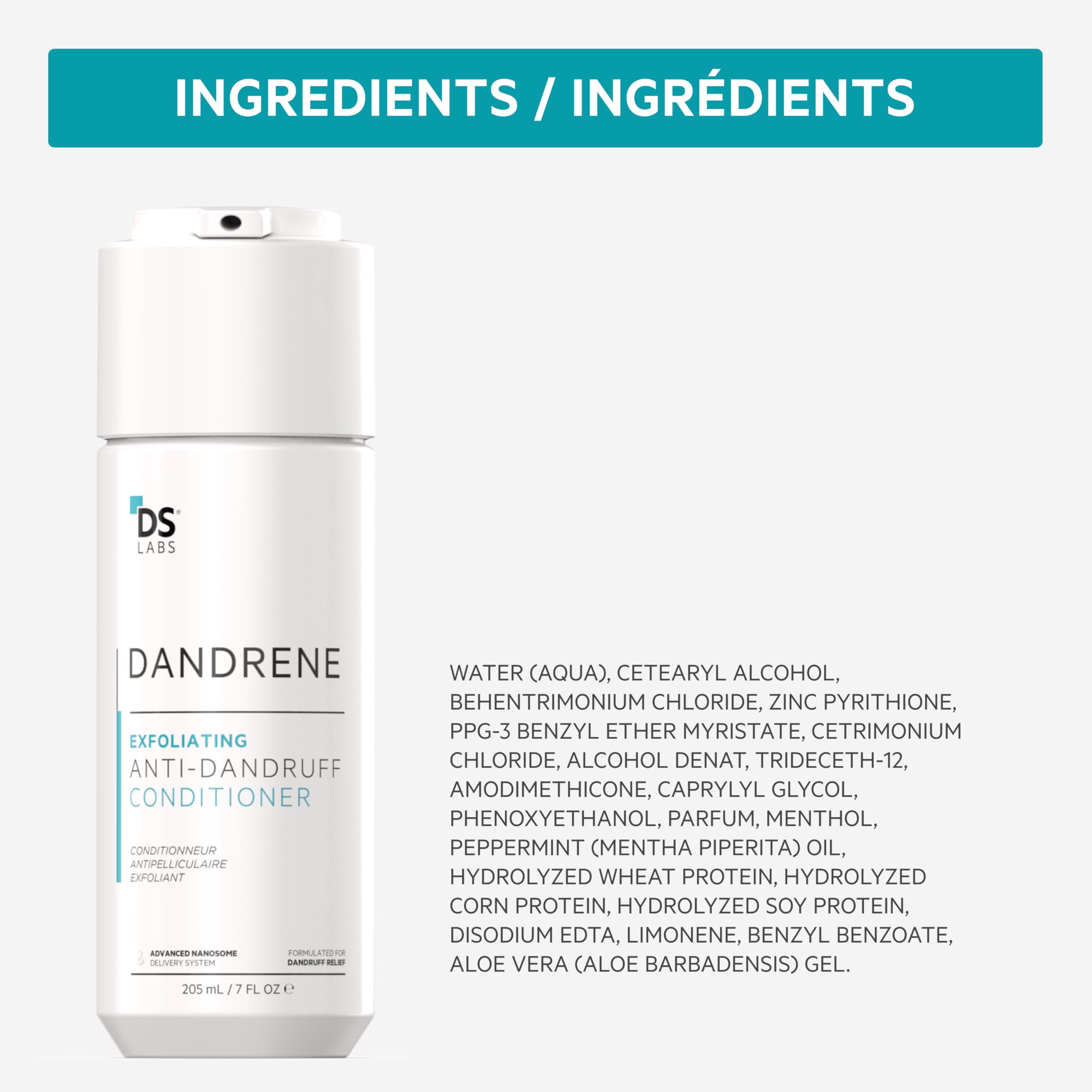 DS Laboratories Dandrene emballage 205 mL pratique