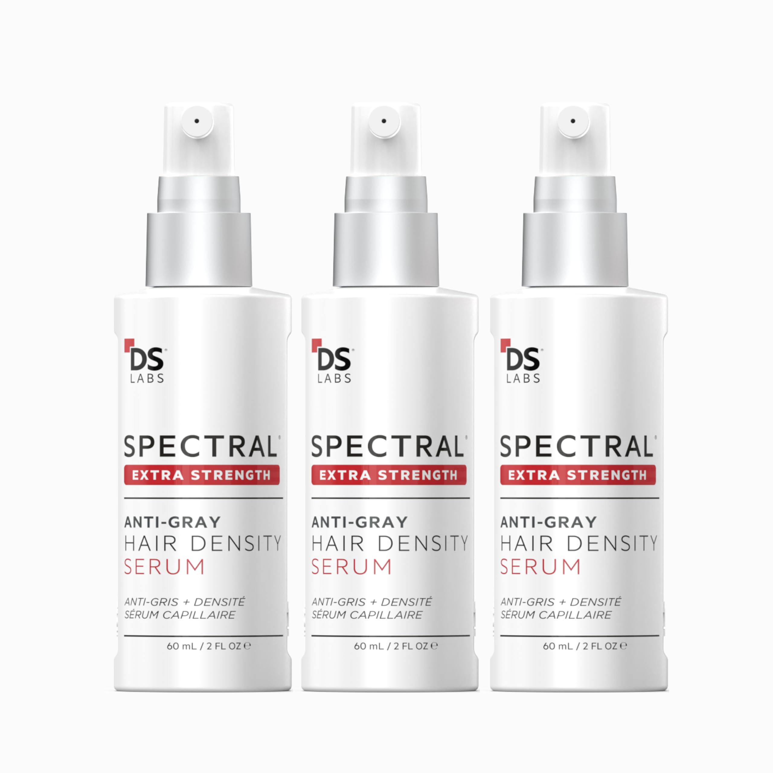 Spectral Extrême: bouteille du sérum DS Laboratories, densité capillaire accrue.