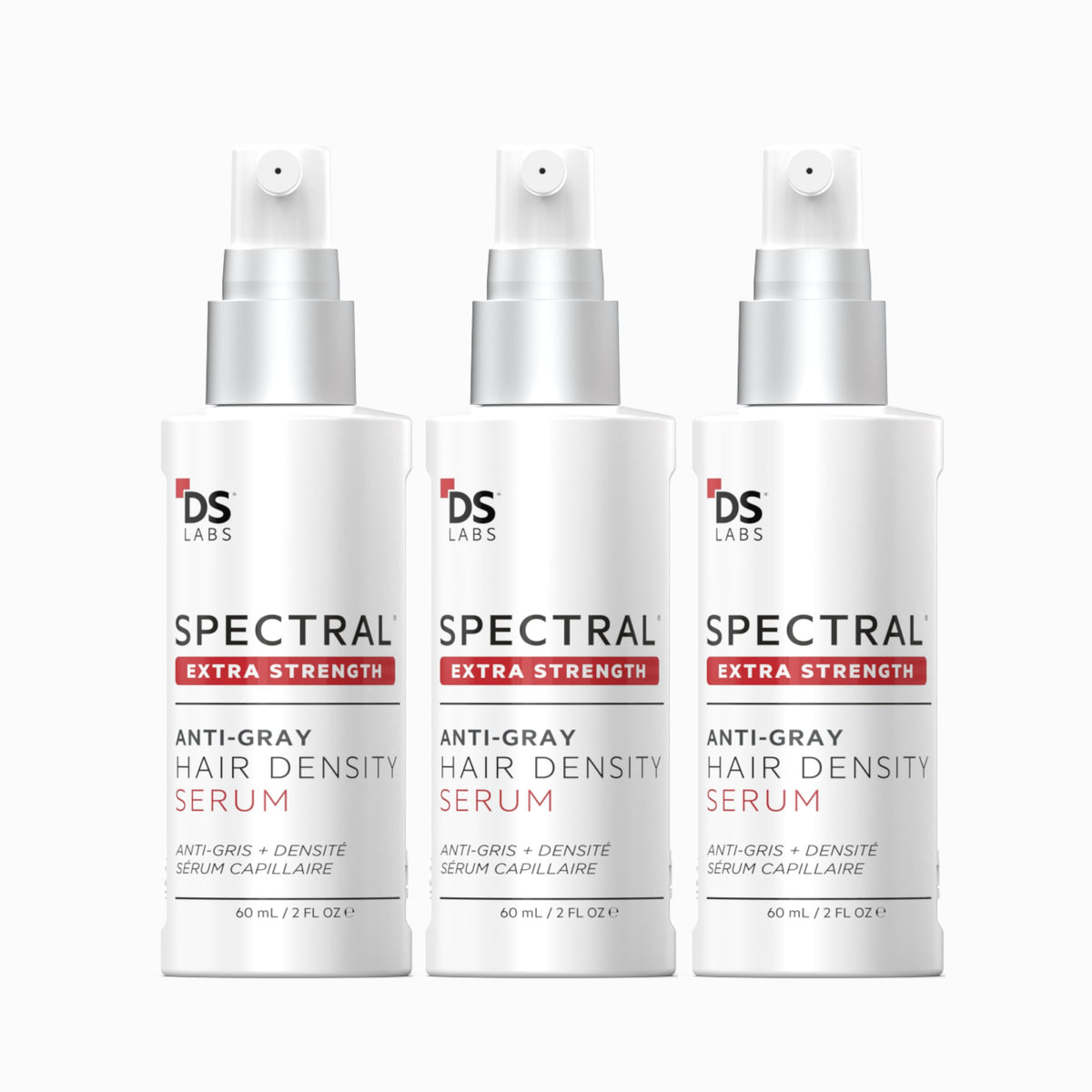 Spectral Extrême: bouteille du sérum DS Laboratories, densité capillaire accrue.