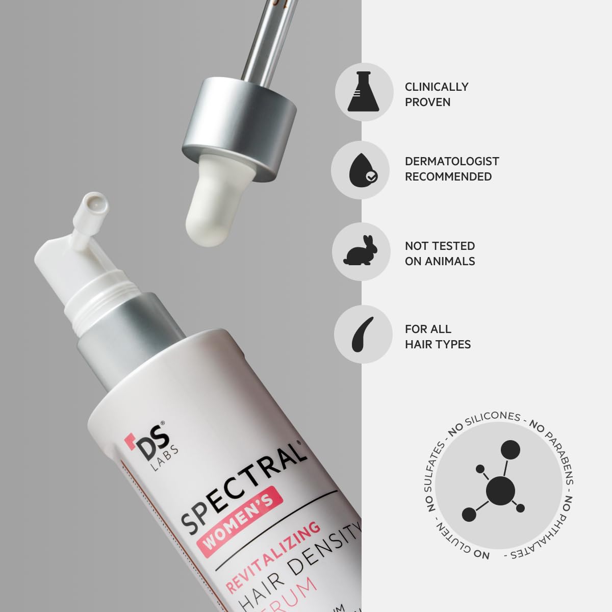 Adapté à tous les types de cheveux, densifie sans compromis avec une sensation légère.