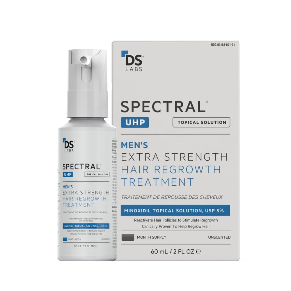 DS Labs Spectral.UHP – bouteille-pompe 60 ml pour une application précise sur le cuir chevelu.
