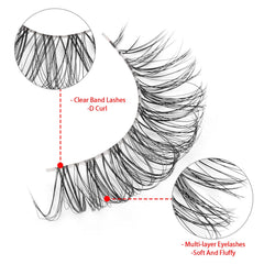 DSLONG cils effet naturel 02b pour un rendu discret et élégant.