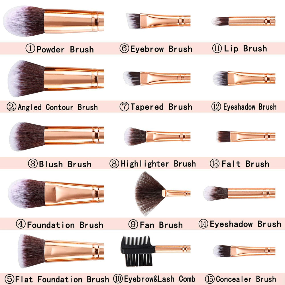 Pinceau kabuki DUAIU marbre synthétique pour un rendu poudré uniforme