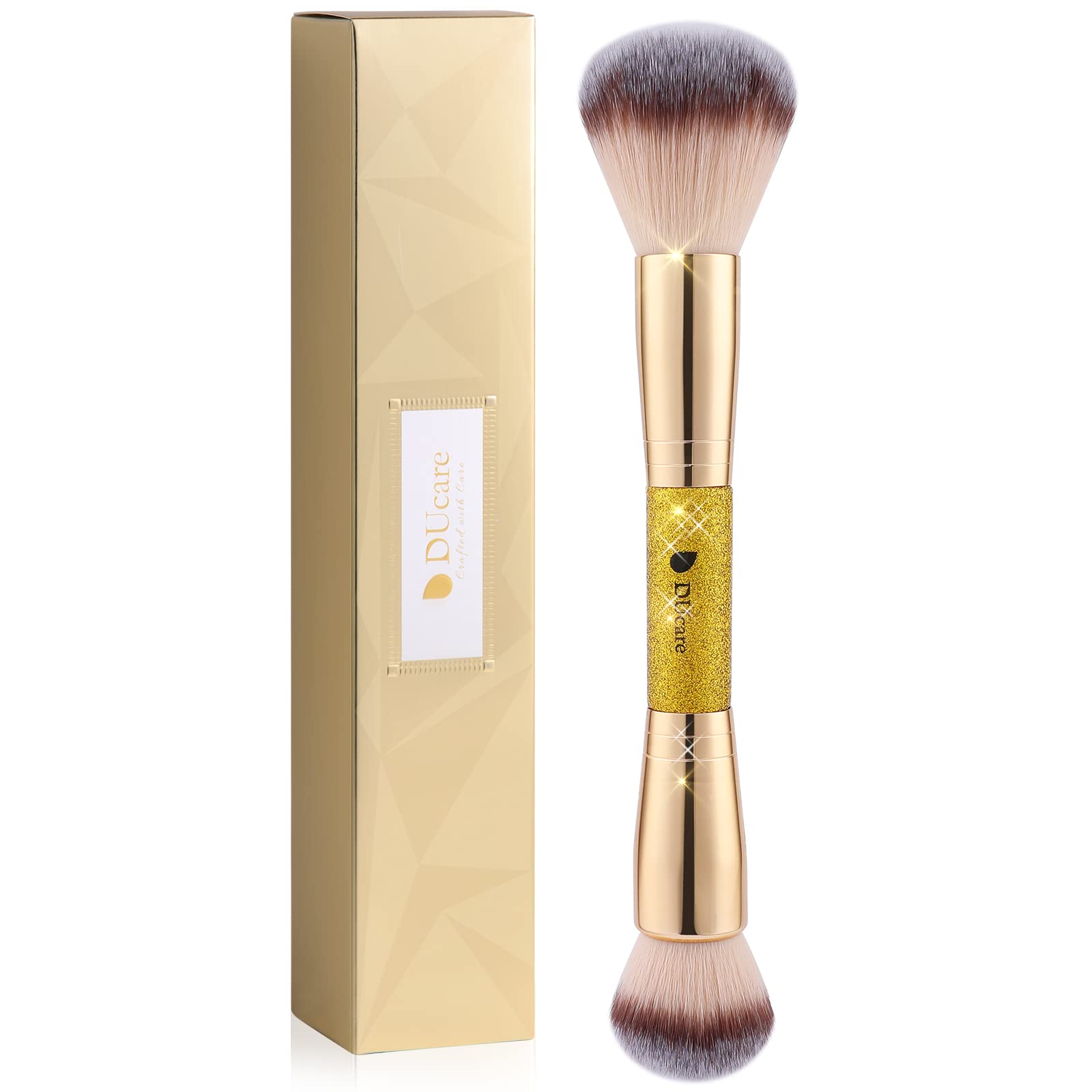 DUcare brosse double-face: application précise et blend harmonieux fard et poudre.