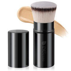 Brosse kabuki rétractable DUcare avec manche en aluminium pour un teint homogène