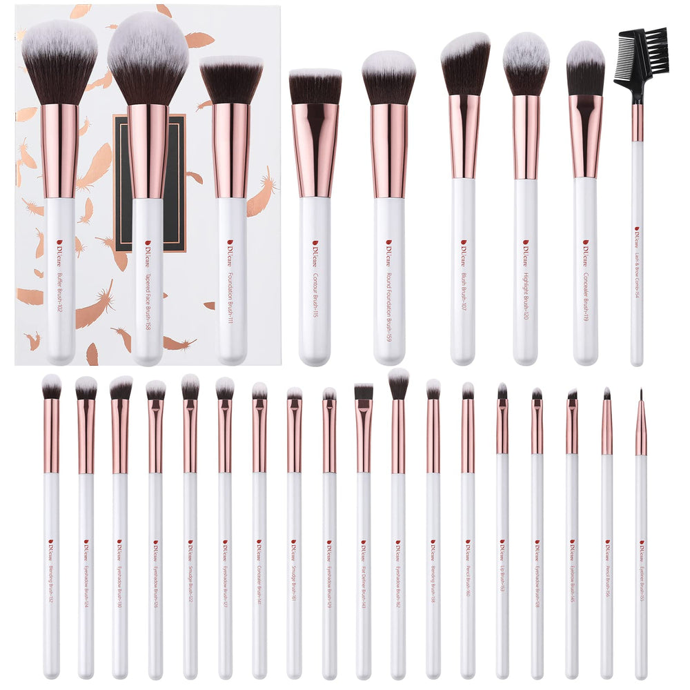 DUcare ensemble pinceaux maquillage 27 pièces pour une application précise et homogène sur le visage.