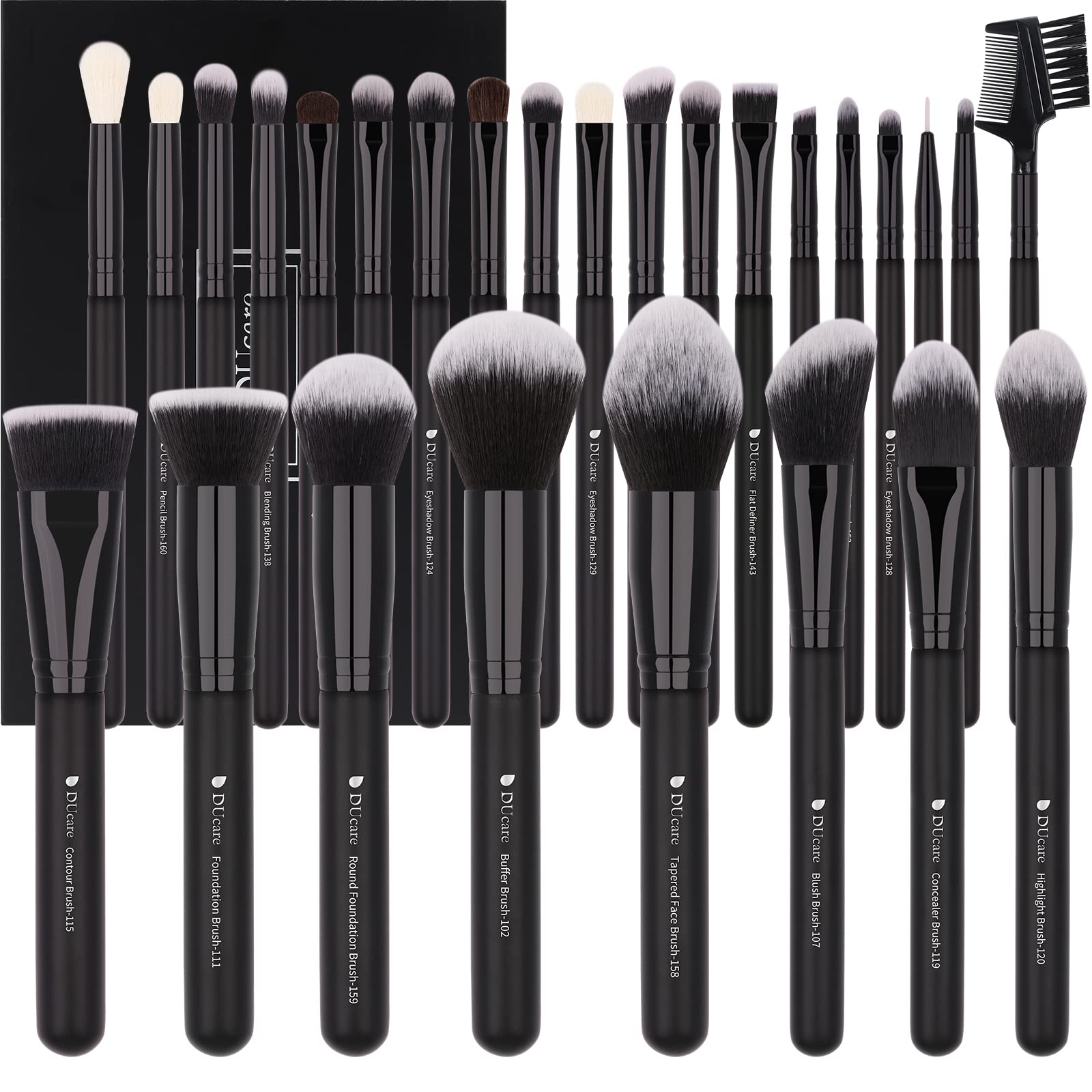 Pinceaux DUcare ensemble 27 pièces prêt à l'emploi pour maquillage.