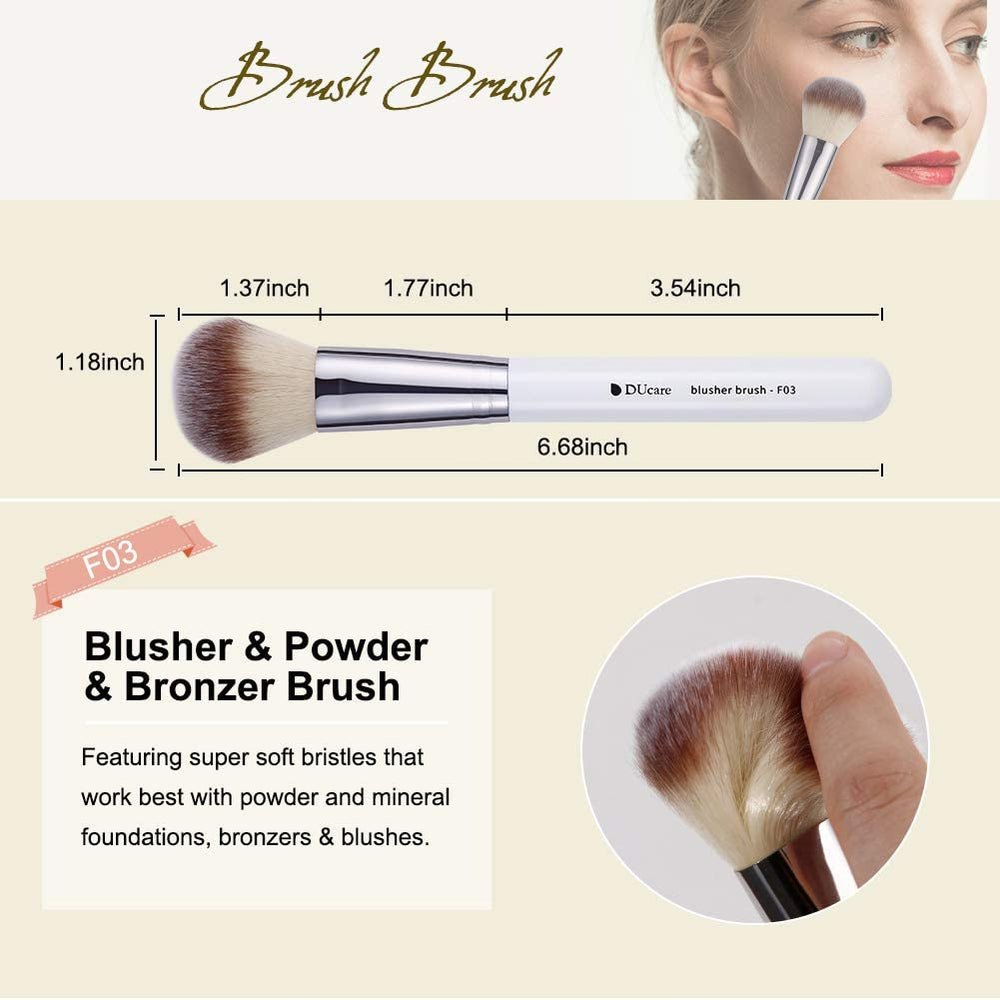 DUcare pinceau concealer kabuki, couvrance ciblée et uniforme.
