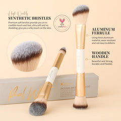 Pinceau DUcare kabuki arrondi pour épouser le contour du visage.